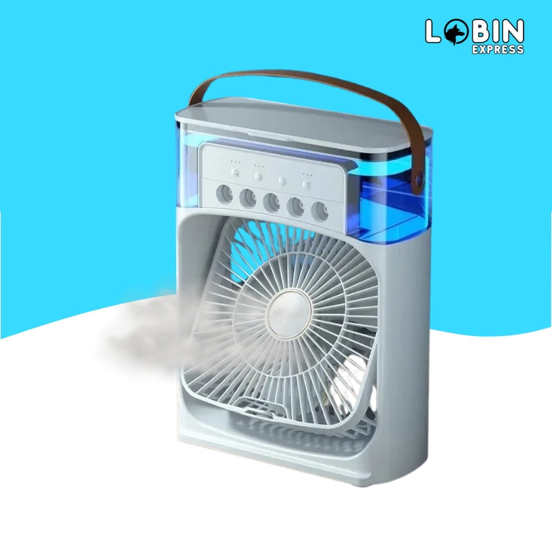 Mini Ar condicionado, Umidificador e Ventilador Portátil 3 em 1